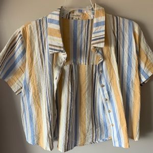 button down crop top